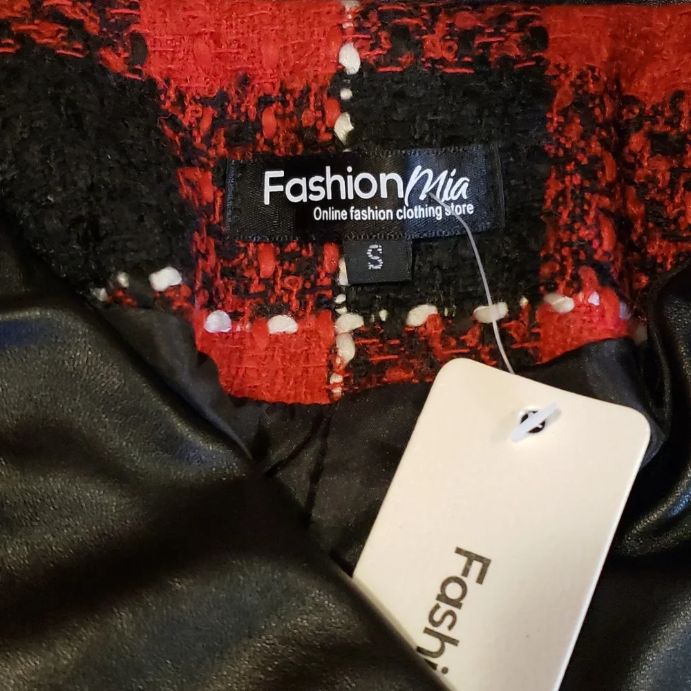 Fashion Mia knit & leather Jacket - Picture 2 of 6
